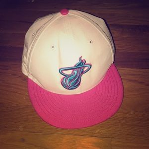 Miami heat basket ball team hat “new era”